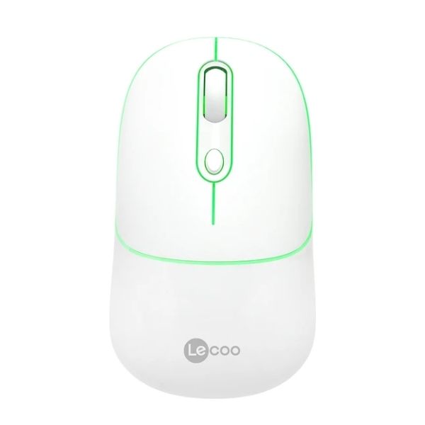 Lenovo Lecoo WS210 Wifi+ Bluetooth 1600 Dpi Şarjlı Sessiz Kompakt Kablosuz Optik Mouse Beyaz