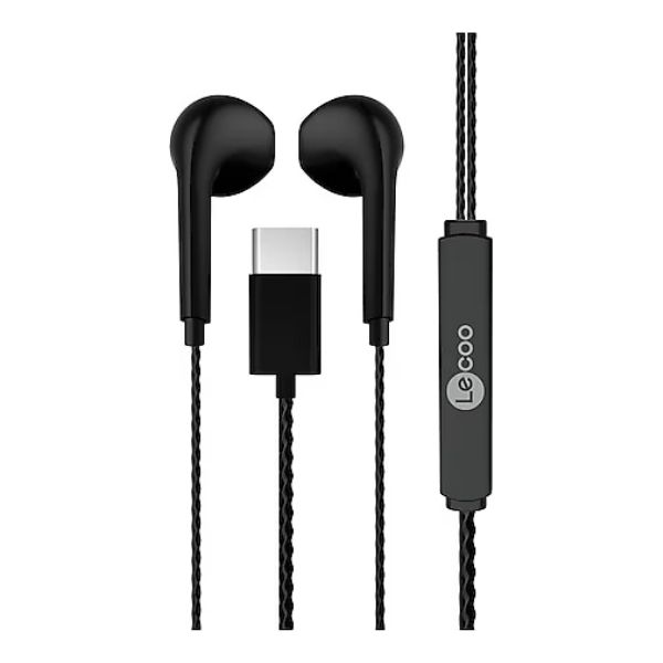 Lenovo Lecoo EH104C-BK Type-C Siyah Mikrofonlu Kulak içi Kulaklık