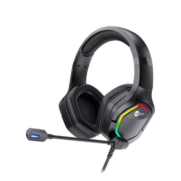 Lenovo Lecoo HT403 Usb2.0 Kulak Üstü RGB Led Aydınlatmalı Kablolu Gaming Kulaklık Siyah
