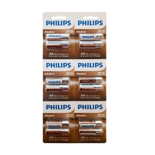 Philips LR6A12S/10 LR6 1.5V Alkalin AA 3x4 Strip 12 li Kalem Pil