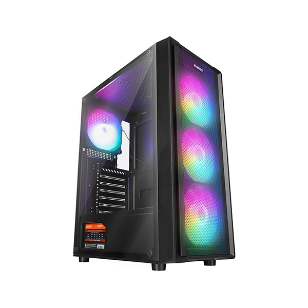 Everest MIDION Mesh PEAK 350W 4x120MM Rainbow Fanlı Temperli Camlı Mid-T Gaming Oyuncu Kasası