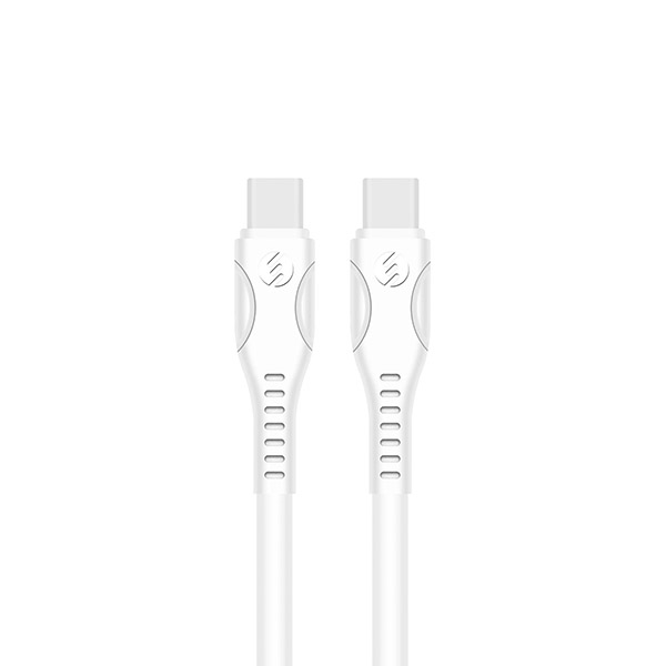 S-link Swapp SW-C305 1.2m 5A TypeC to TypeC Beyaz Data + Sarj Kablosu