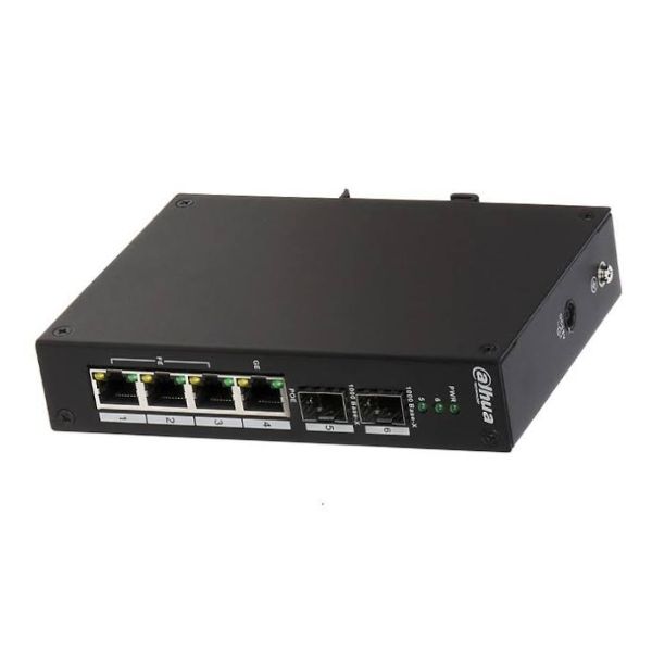 Dahua PFS3206-4P-96 4 Port 10/100 PoE +2 SFP Yönetilemez Switch 96W
