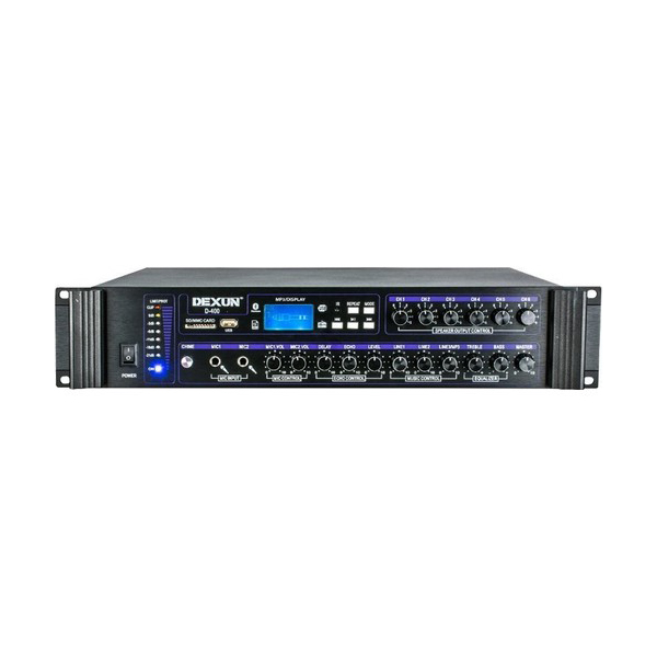 Dexun D-400 500 Watt Usb/Sd/Bluetooth 6 Bölgeli Hat Trafolu Amfi