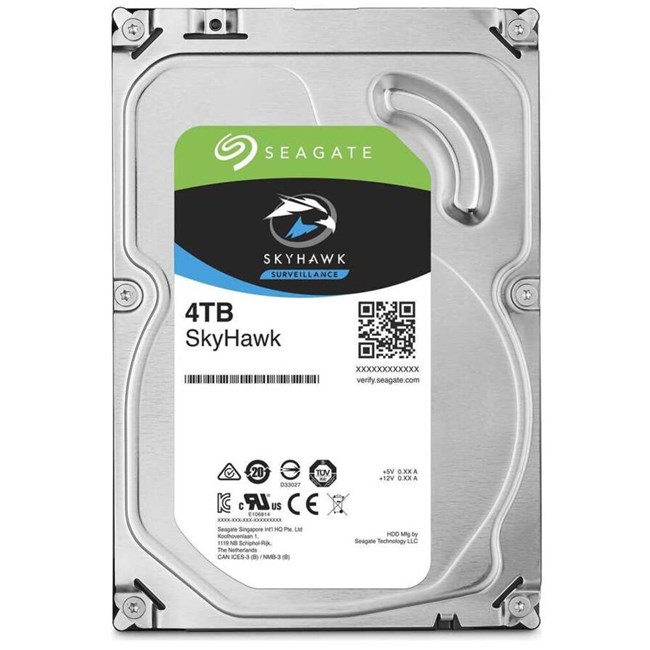 Seagate Skyhawk 3.5 4TB 5400Rpm SATA3 256MB 7/24 Güvenlik Diski ST4000VX016 (3 Yıl Distribütör Garantili)