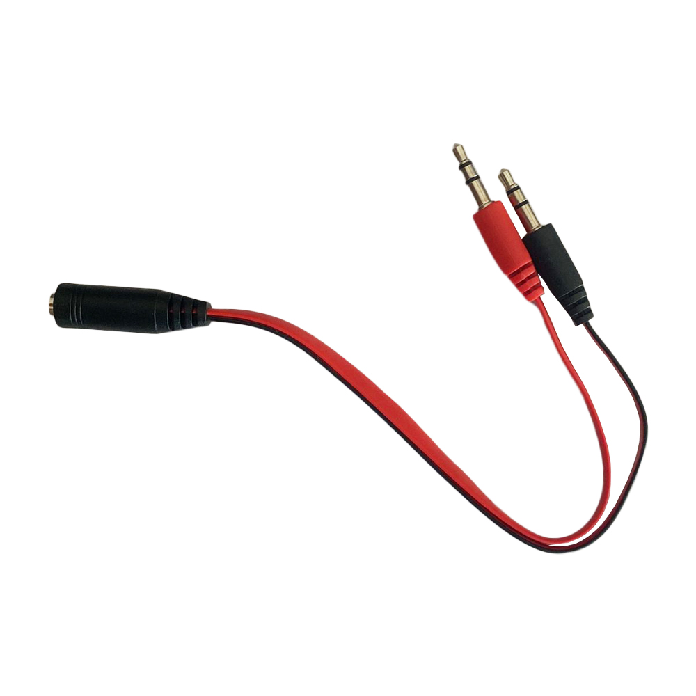 Nivatech NTC-2039 Siyah 3.5mm to Audio + Mic Kulaklık Çevirici