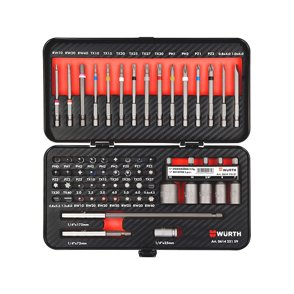 Würth Bits Uç Seti 1/4 Inch 59 Parça RW-PH-PZ-TX Art. 061425159