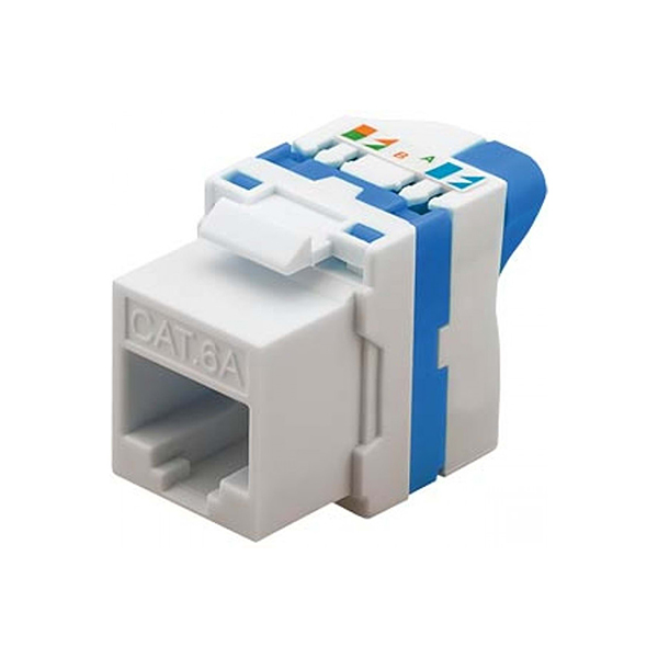 Xetef KJ-UC6-18056 CAT6 Legrand Tipi 180 Derece UTP Keystone Jack Çevirmeli Mavi