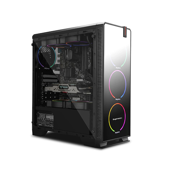 Segotep Halo 7 Plus Akrilik Yan Panelli Siyah Atx Oyuncu Kasası