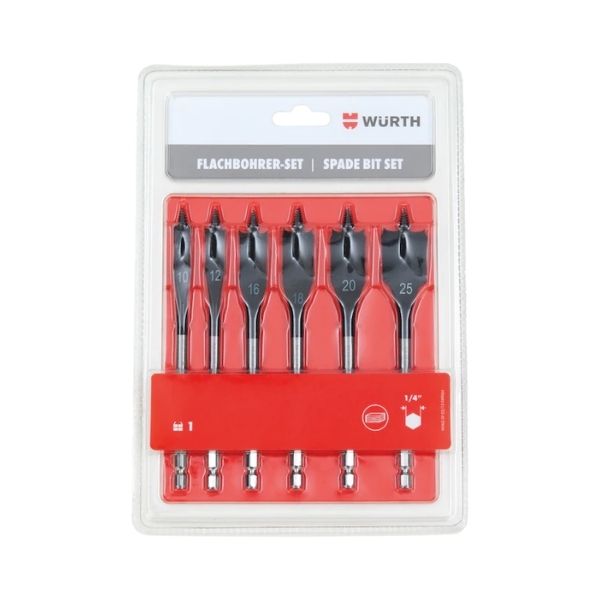 Würth Ahşap Oyma Yassı Matkap Ucu Seti 6 Parça Art.0650007004