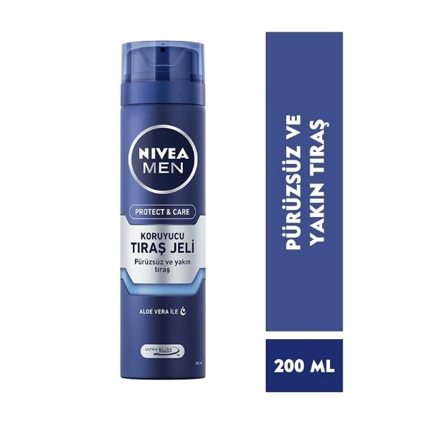 Nivea Men Protect Care Kuru Ciltler İçin Pürüzsüz Koruyucu Tıraş Jeli 200ml