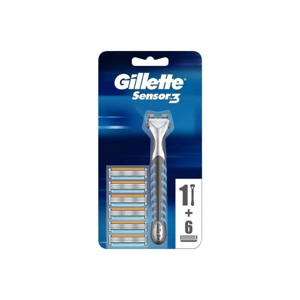 Gillette Sensor3 Tıraş Makinesi +6 Yedek Tıraş Bıçağı