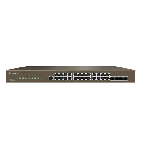 Tenda TEG3328F 24 Port 10/100/1000 +4 SFP L2 Rackmount Yönetilebilir Switch