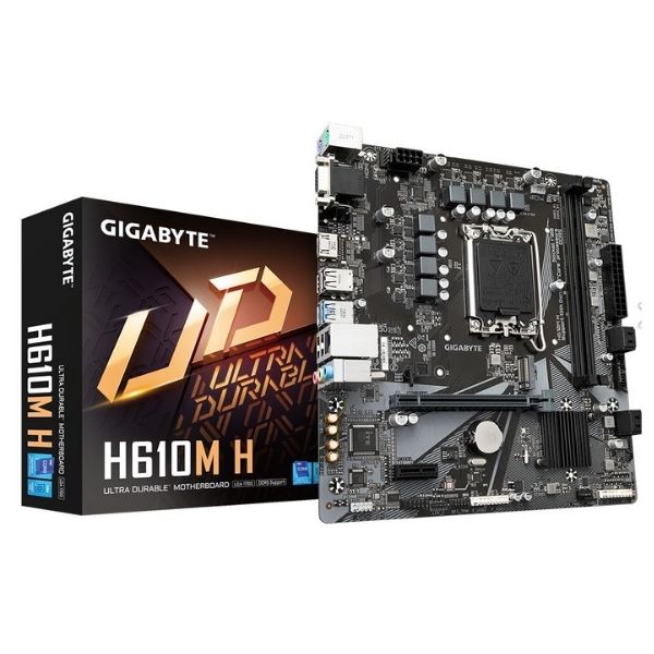 Gigabyte H610M-H DDR5 1700P M.2 HDMI/VGA SATA3 USB3.2 mATX