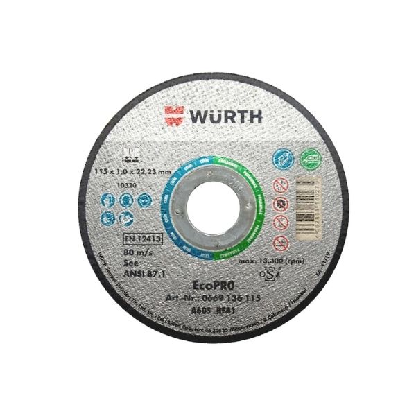 Würth Paslanmaz Çelik İçin EcoPro 115x1mm Kesme Taşı Art.0669136115