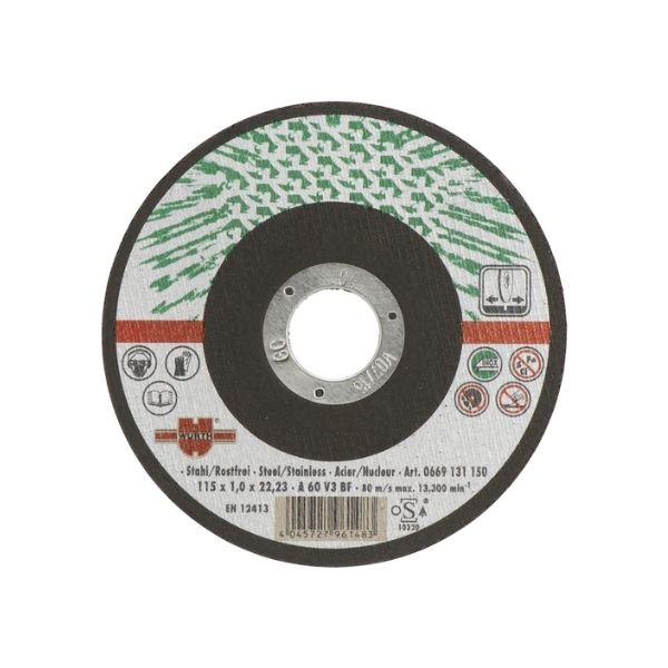 Würth Paslanmaz Çelik İçin Yeşil 115x1mm Kesme Taşı Art.0669131150