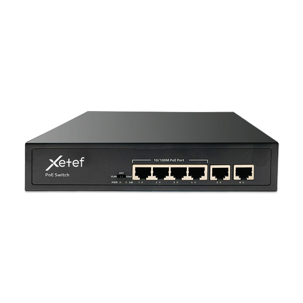 Xetef ZTF-4P2U 4 Port 10/100 PoE +2 Uplink Yönetilemez Switch 55W
