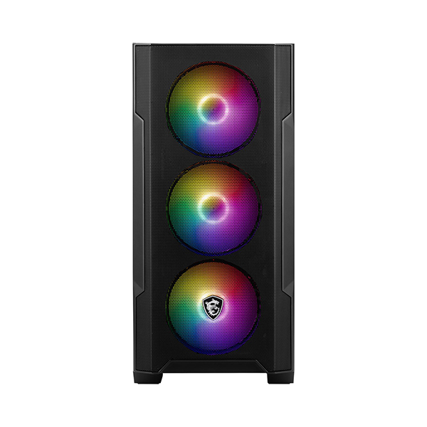 MSI MAG FORGE M100A Akrilik Yan Panel 3x120mm 1x120mm Auto RGB Fan mATX Gaming Bilgisayar Kasası