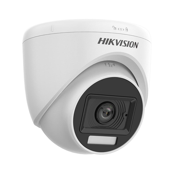 Hikvision DS-2CE76D0T-LPFS 2MP 2.8MM 20M IR Smart Hybrid Light Audio Fixed Turret Dahili Ses Dome AHD Camera