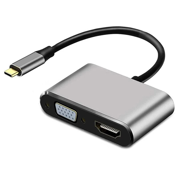 Nivatech NTC9401 Type-C To Hdtv+Vga+Usb 4k Adaptör