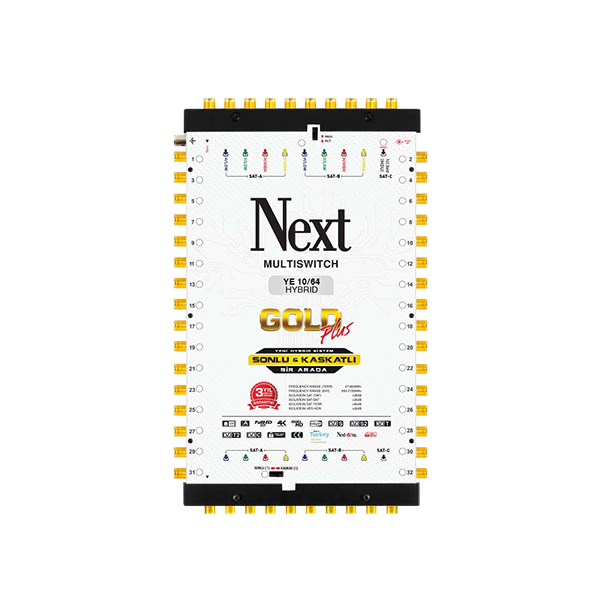 Next YE-10/64 Hybrid Gold Plus Multiswitch Sonlu Kaskatlı Uydu Santrali