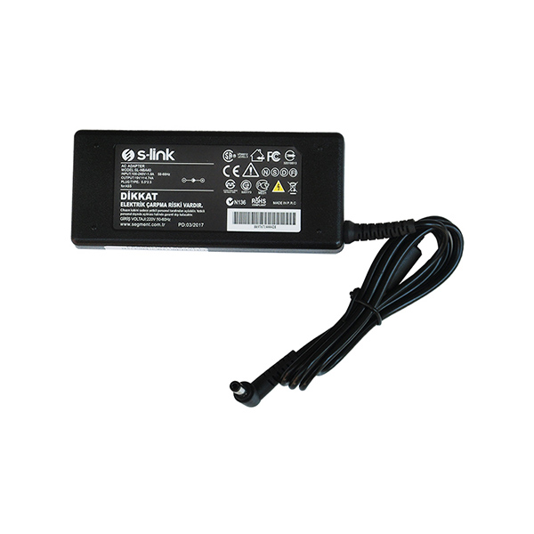 S-link SL-NBA40 90 Watt Standart Notebook Adaptör L Başlık 19V 4.74A 5.5*2.5