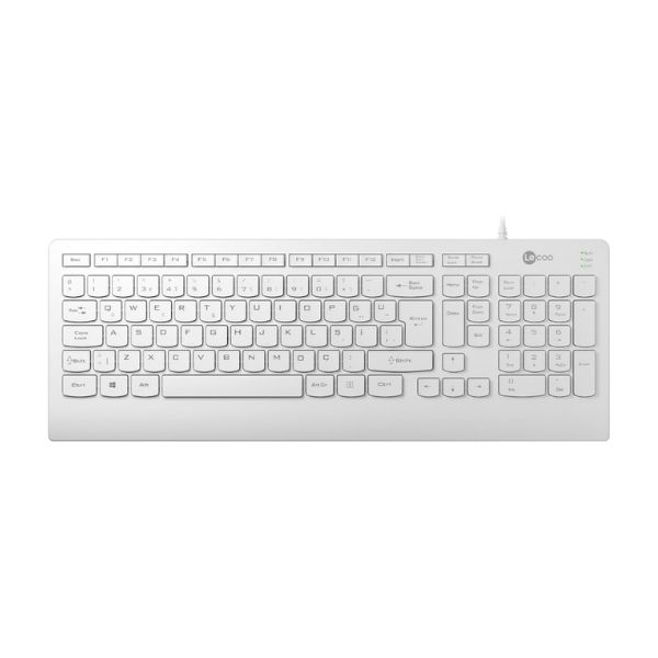 Lenovo Lecoo KB103 Usb Kablolu Türkçe Q Klavye Beyaz