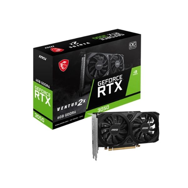 Msi Vga Geforce Rtx 3050 Ventus 2x 6g Oc 6gb Gddr6 96b Dx12 PCIE 4.0 X8 1XDP 2XHDMI