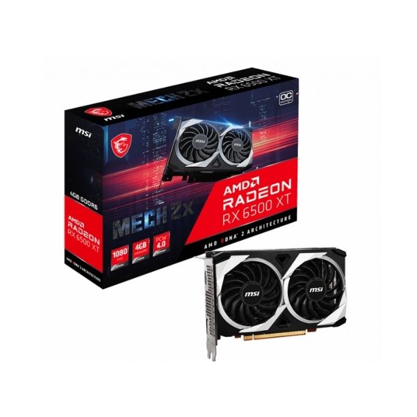 Msi RX 6500 XT Mech 2X 4G OC 64 Bit GDDR6 4GB Ekran Kartı