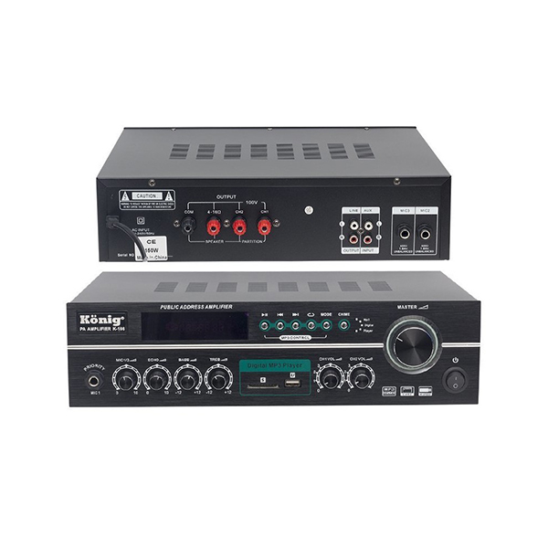 König K-166 150 Watt Usb/Mp3/Sd 1 Bölgeli Hat Trafolu Amfi