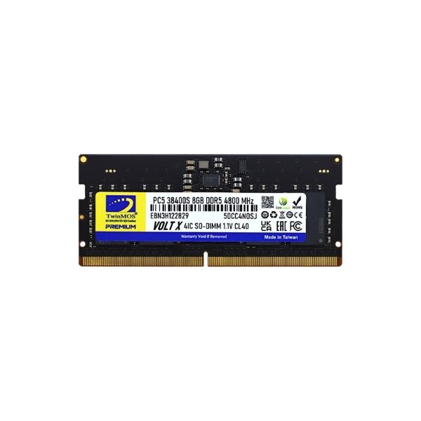 TwinMOS 8GB DDR5 4800MHz CL40 1.1V Notebook Ram TMD58GB4800S40