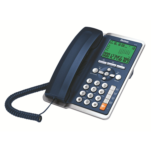 Multitek MC130 CID Ekranlı Masaüstü Telefon Mavi