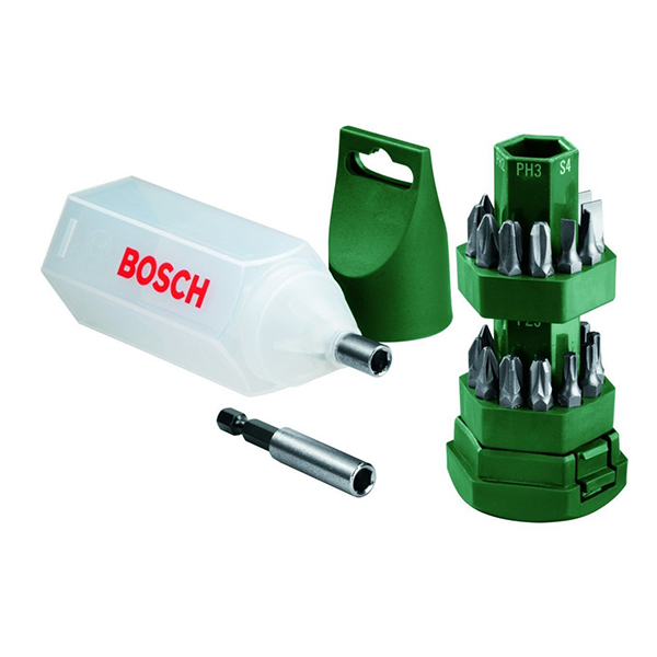 Bosch 25 Parça Vidalama Bist Uç Seti Tornavida Fonksiyonlu Kutu 2607019503