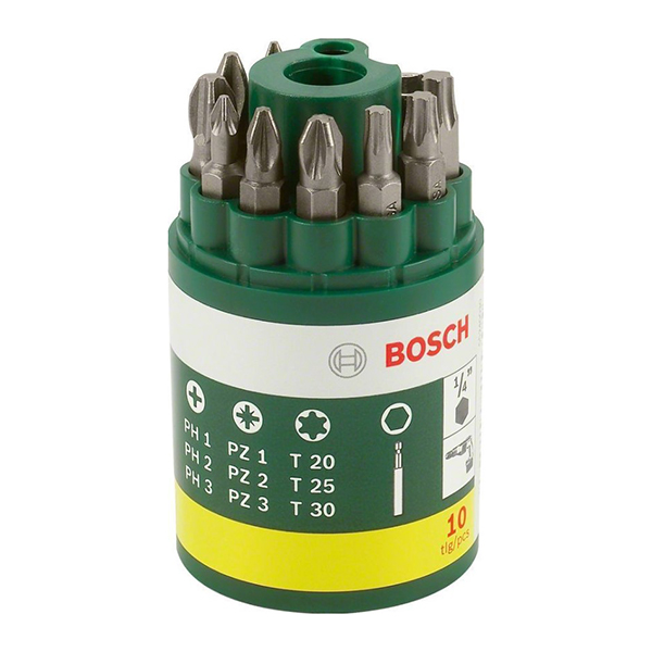 Bosch 10 Parça Bits Uçlu Vidalama Seti PH+PZ+T 2607019452