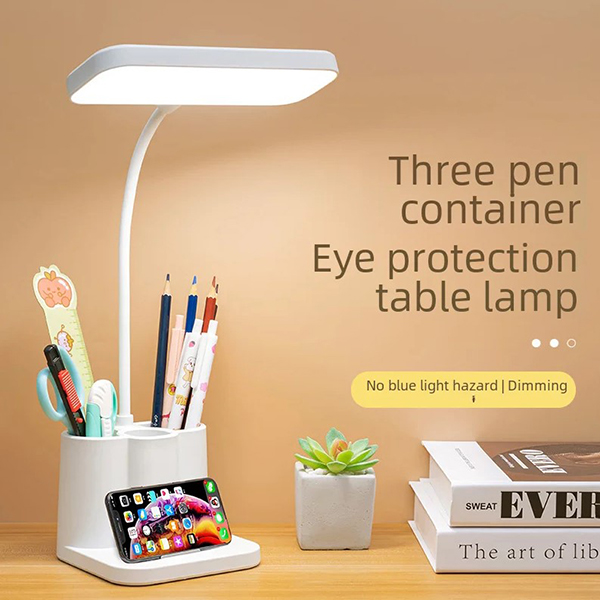 Raynox BKL-L7 360 Derece Usb Şajlı Parlaklık Ayarlamalı 3 Renk Kademeli Kalemlik Masa Lambası Beyaz