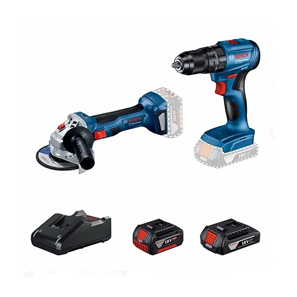 Bosch 2 Li Makine Seti Taşlama + Matkap GWS 180-LI + GSB 185-LI + GBA 18V 2Ah + GBA 18V 4Ah + GAL 18V-40