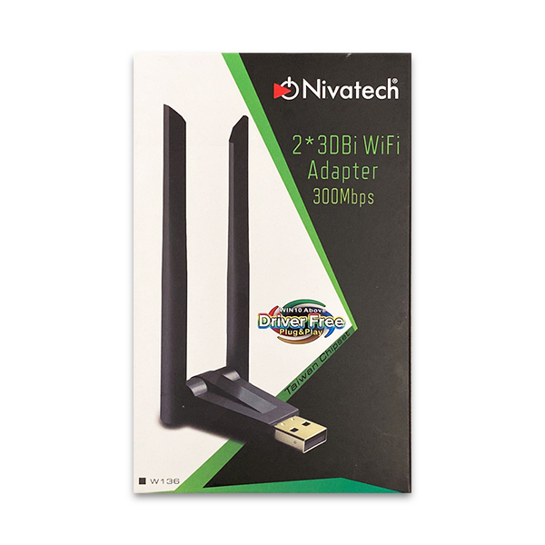 Nivatech W136 300Mbps 2.4GHz Wifi Usb Kablosuz Adaptör