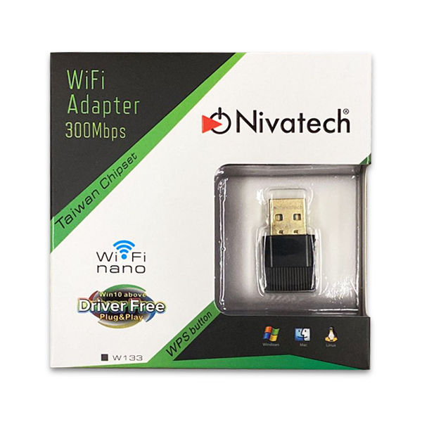 Nivatech W133 300Mbps 2.4GHz Wifi Usb Kablosuz Adaptör