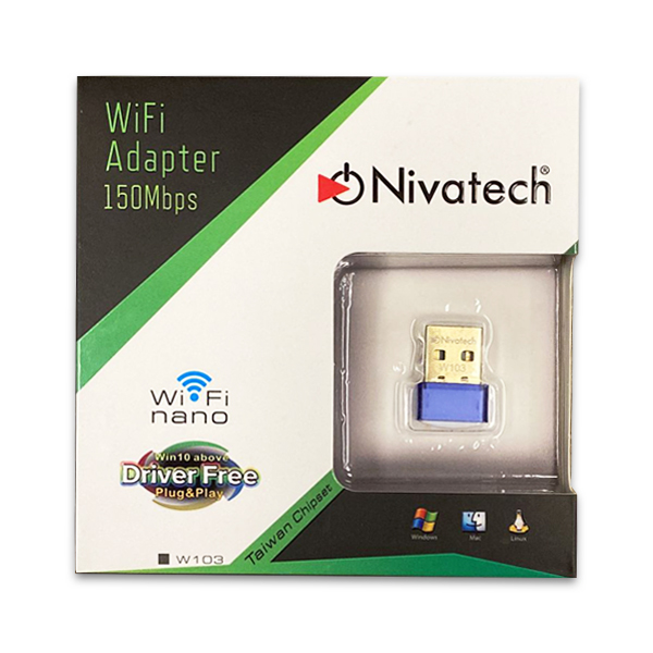 Nivatech W103 150Mbps 2.4GHz Wifi Usb Kablosuz Adaptör