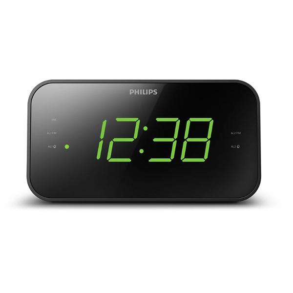 Philips TAR3306/37 Fm Radyo Çift Alarm Dijital Masa Saati Siyah