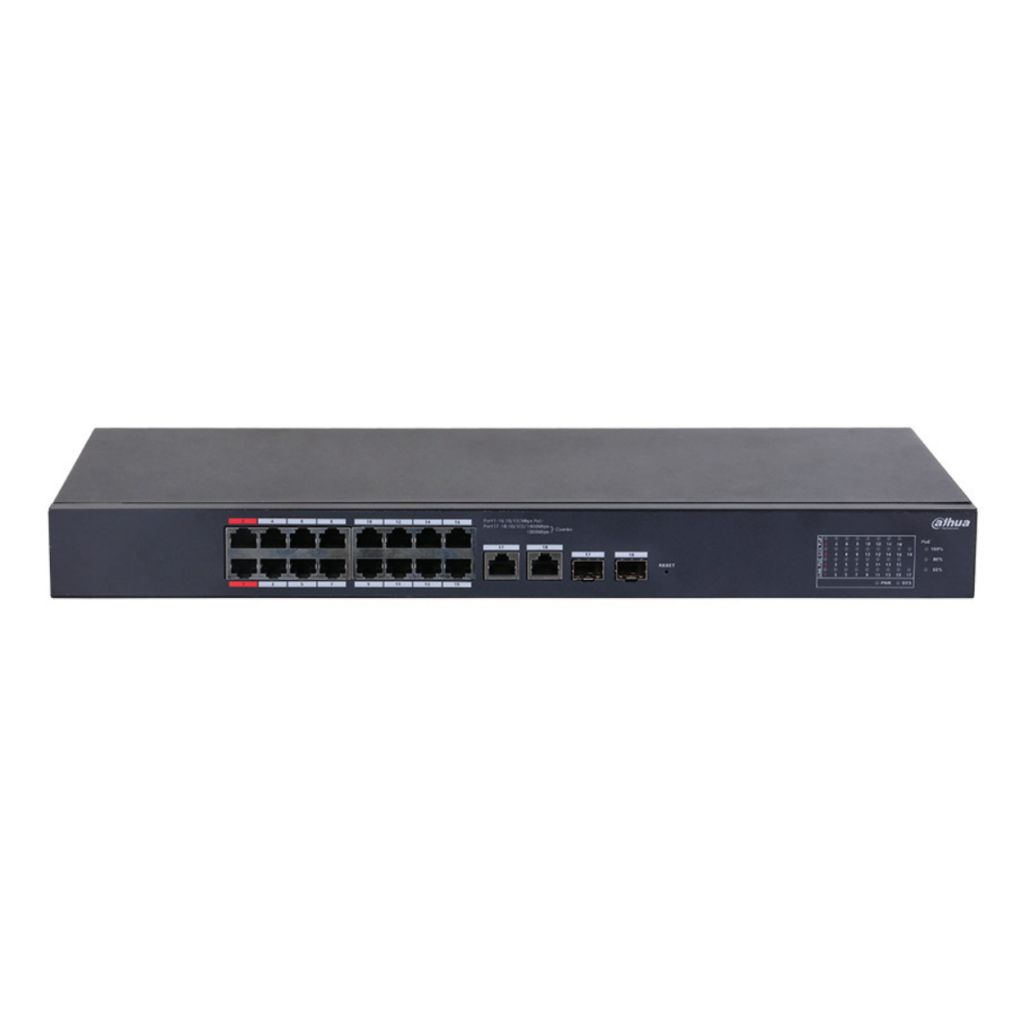 Dahua CS4218-16ET-135 16 Port 10/100 PoE +2 Uplink +2 SFP Yönetilebilir Switch 135W