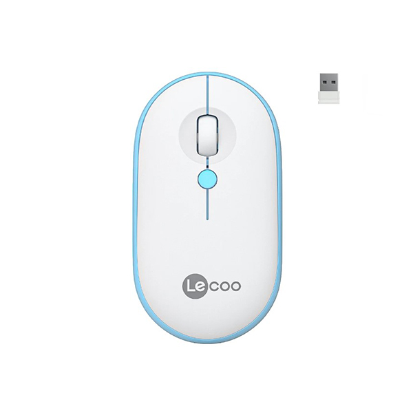 Lenovo Lecoo WS212 Kablosuz 1600 Dpi 4 Tuşlu Optik Mouse Beyaz/Mavi