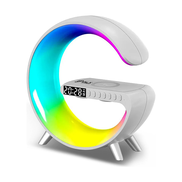 Valx G-500W Rgb Çalar Saatli Gece Lambası Bt Destekli Çağrı Cevaplayabilen Hoparlör Beyaz