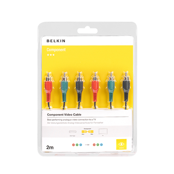 Belkin BLK-F3Y080bf2M 2m 3xRCA M/M Metal Kablo