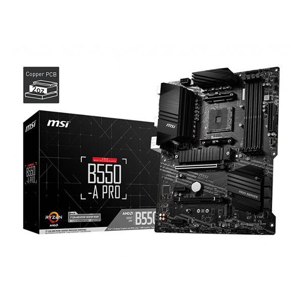 Msı B550-A Pro Am4 Ddr4 Ses Glan Dp/Hdmı Sata3 Usb3.2 Atx