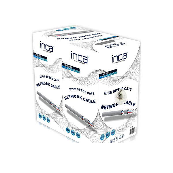 Inca ICAT6-305M CAT6 305 Metre 23AWG 0.57mm Gri Network Kablosu