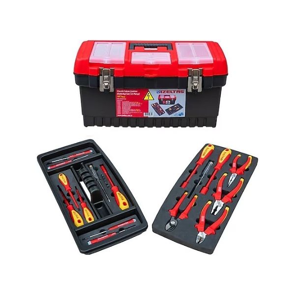 İzeltaş 19 inç Plastik Takım Çantası Elektrikçi Set 23 Parça 8440001023