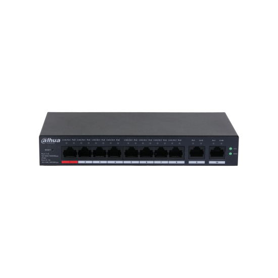 Dahua CS4010-8GT-110 8 Port 10/100/1000 PoE +2 Uplink Bulut Yönetilebilir Switch 110W