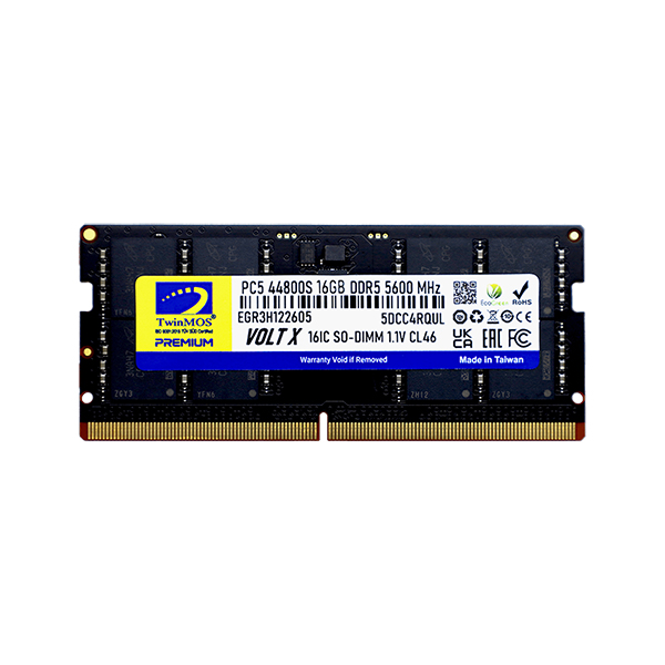 Twinmos 16GB DDR5 5600MHz CL46 1.1V Sodimm TMD516GB5600S46