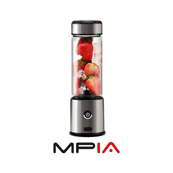 MPIA MP-BL12 Type-C Şarjlı 450ml Cam Gövde 6 Bıçaklı Taşınabilir Blender